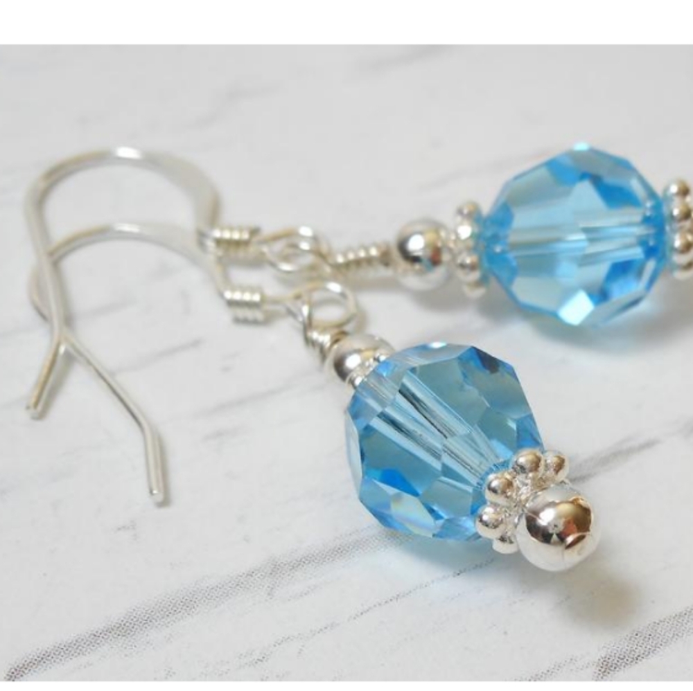Swarovski Crystal Earings with Sterling Silver